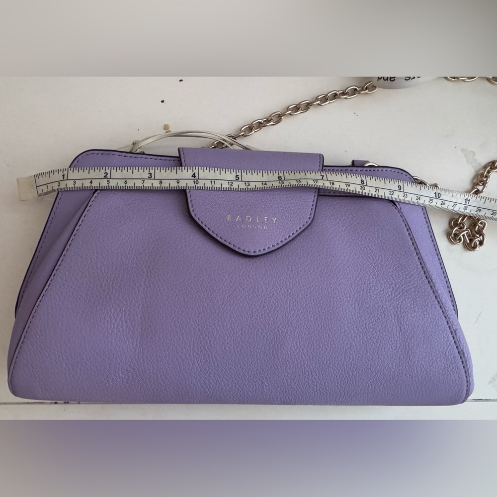 NWT Radley London leather clutch purse with chain. - Picture 11 of 12